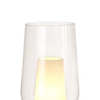 M8281 Nora Table Lamp White/Wood/Clear Glass With Frosted Inner