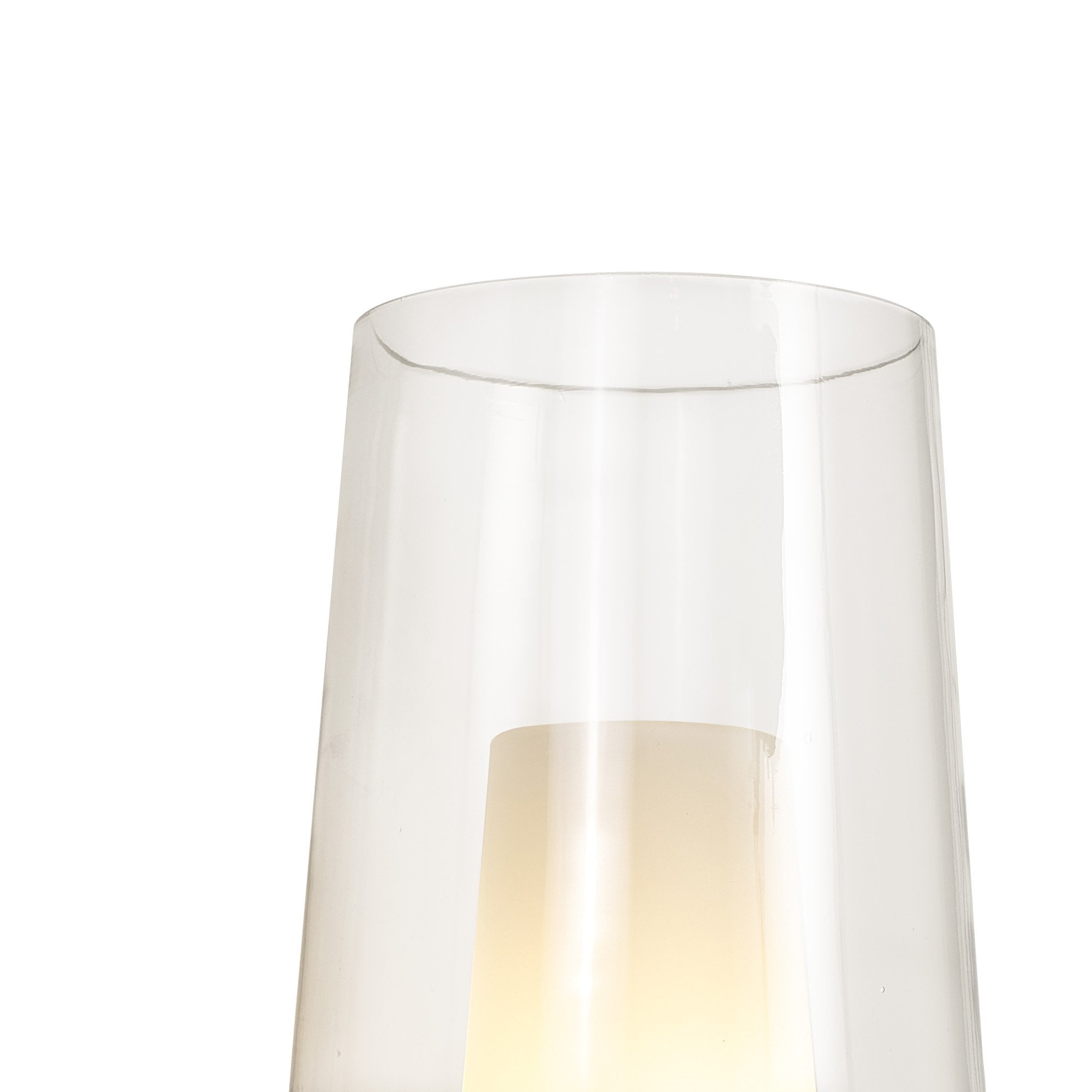 M8280 Nora Wall Lamp White/Wood/Clear Glass With Frosted Inner