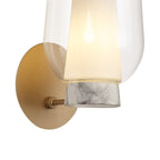 M8400 Nora Wall Lamp Gold/White/Clear Glass With Frosted Inner