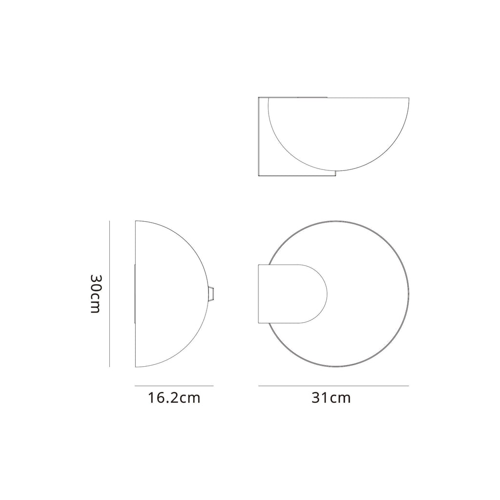 M8432 Oculo 30cm LED Table Lamp Satin Gold