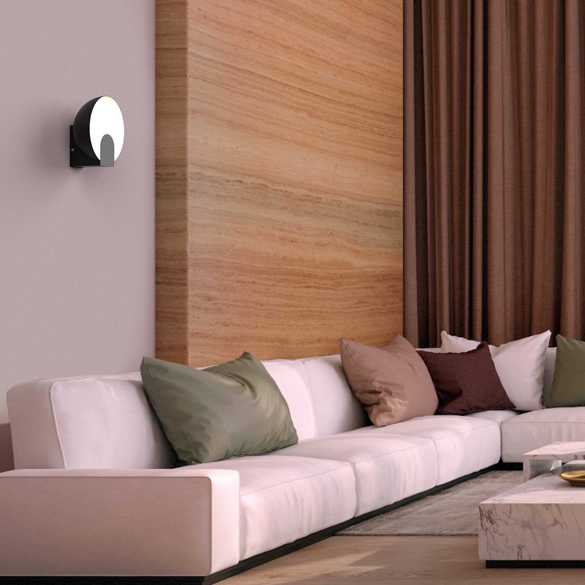 M8590 Oculo 20cm LED Wall Lamp Black