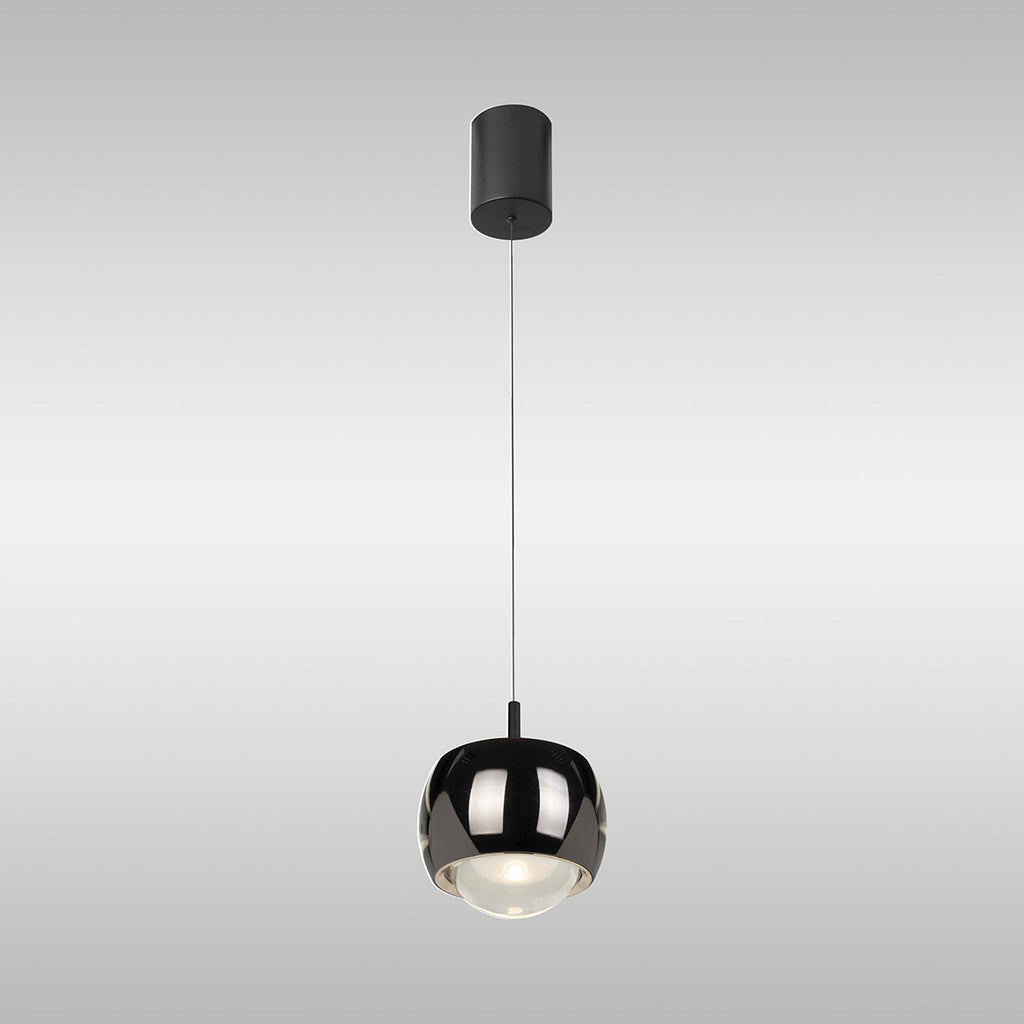 M8407 Roller Rise And Fall LED Pendant Chrome/Black