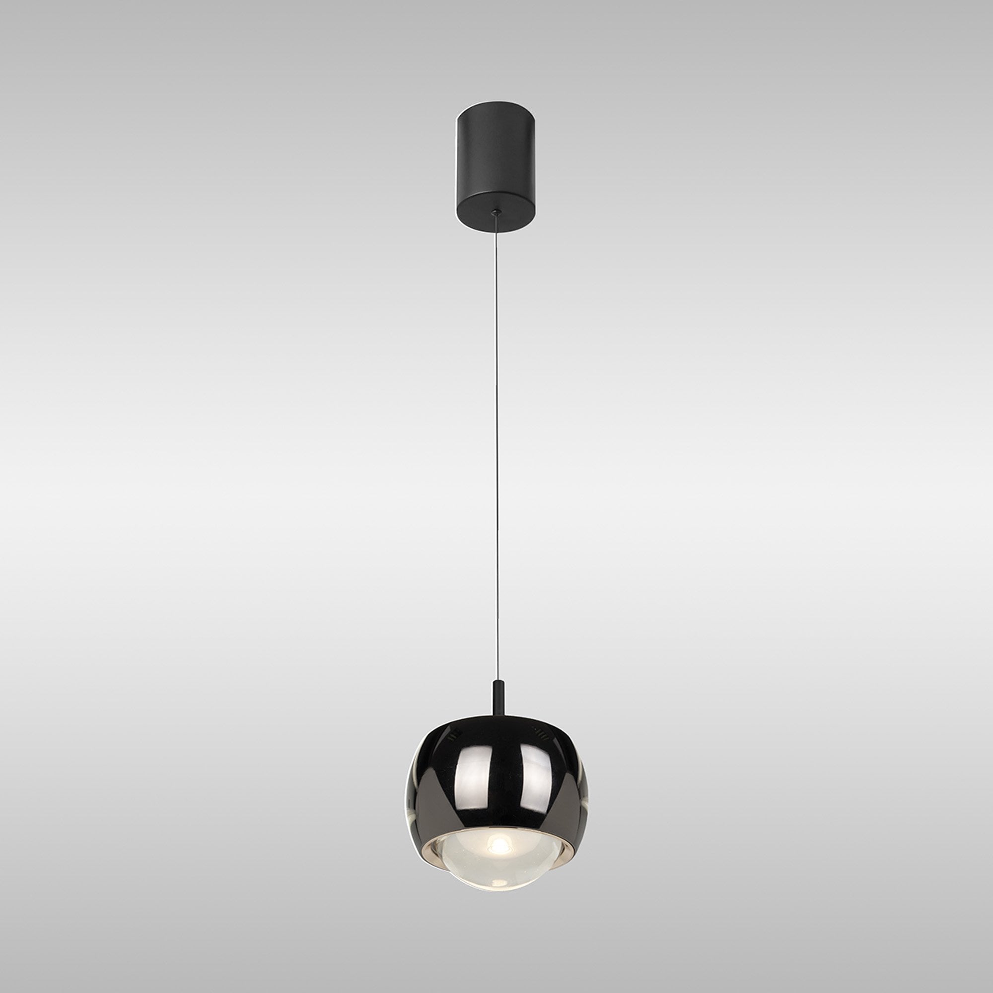M8407 Roller Rise And Fall LED Pendant Chrome/Black