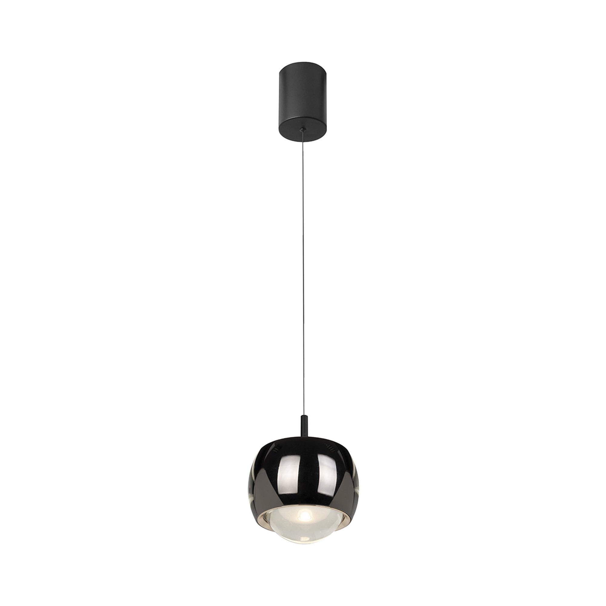 M8407 Roller Rise And Fall LED Pendant Chrome/Black