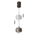 M8408 Roller Rise And Fall LED Pendant Coffee/Black