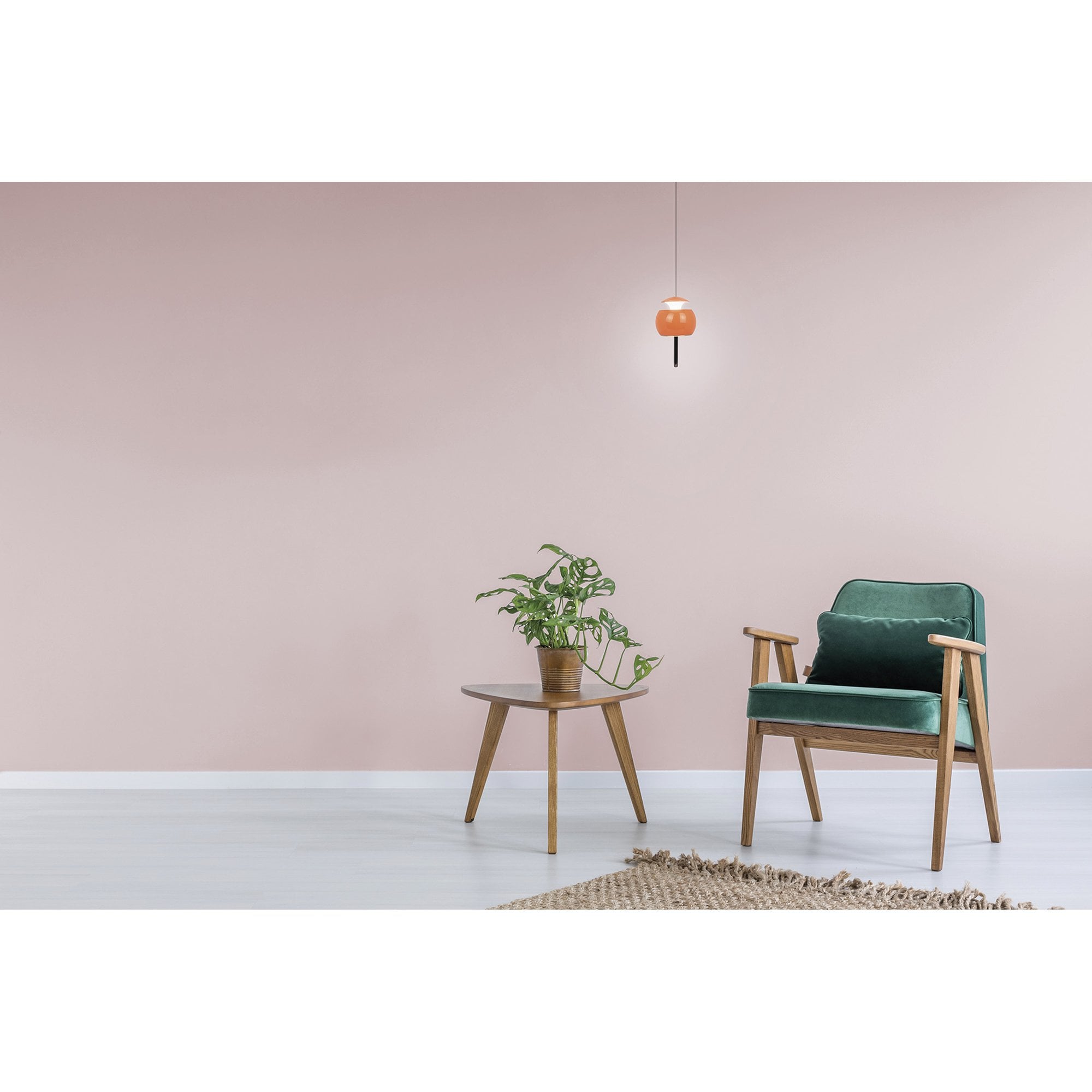 M8409 Roller Rise And Fall LED Pendant Orange/Black