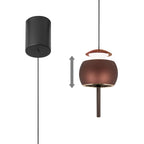 M8411 Roller Rise And Fall LED Pendant Coffee/Black