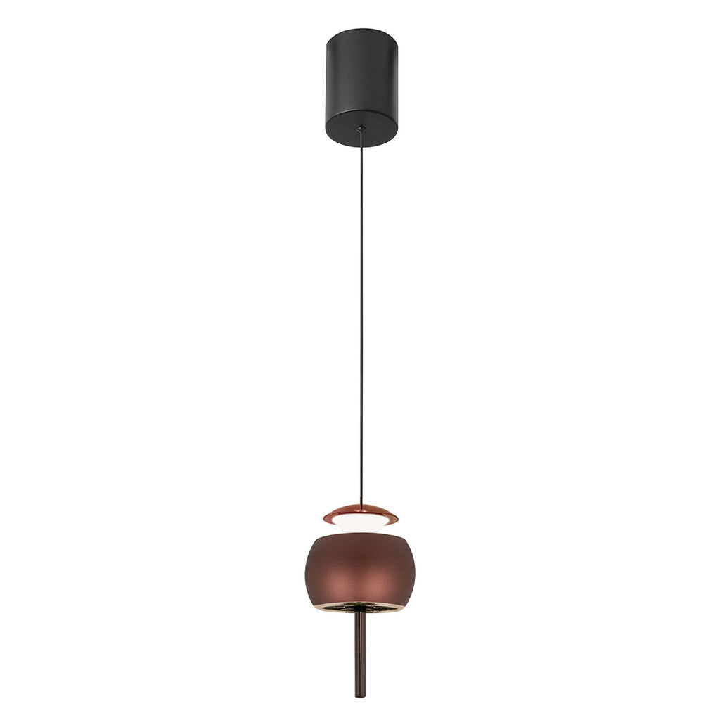 M8411 Roller Rise And Fall LED Pendant Coffee/Black