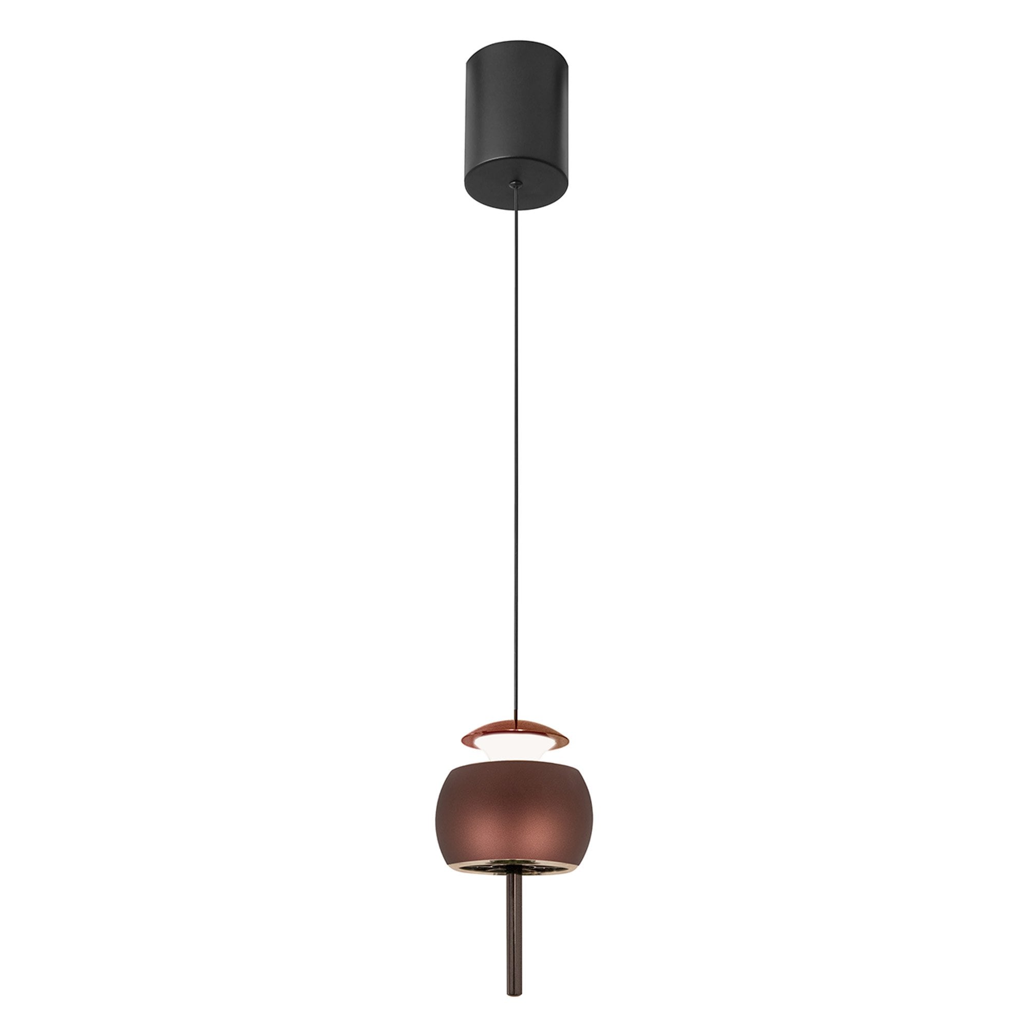 M8411 Roller Rise And Fall LED Pendant Coffee/Black
