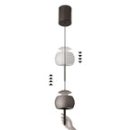 M8411 Roller Rise And Fall LED Pendant Coffee/Black