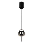 M8412 Roller Rise And Fall LED Pendant Black Chrome/Black