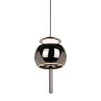 M8412 Roller Rise And Fall LED Pendant Black Chrome/Black
