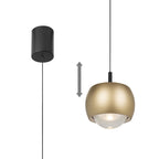 M8541 Roller Rise And Fall LED Pendant Gold/Black