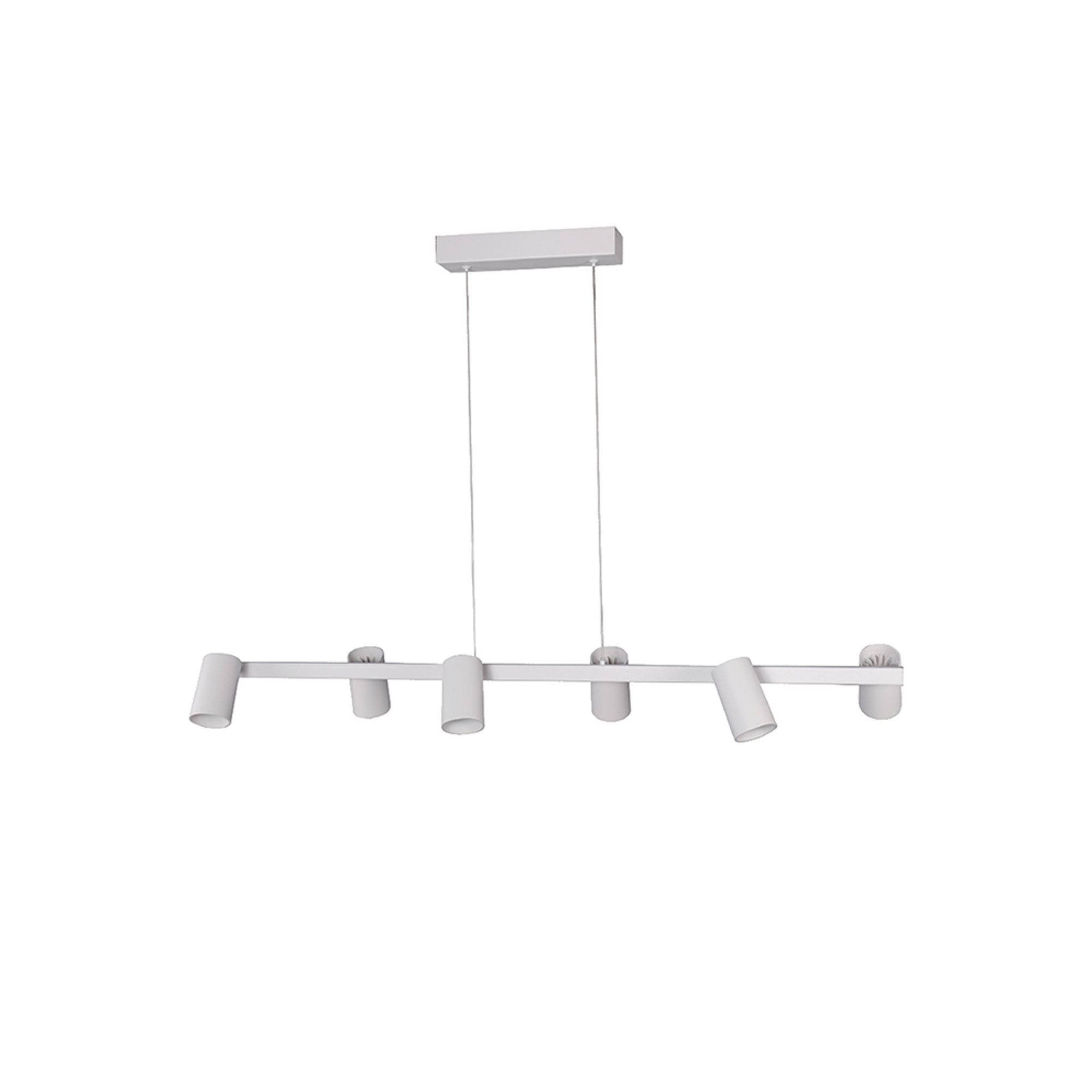 M8297 Sal 6 Light Linear Pendant Spotlight Matt White