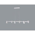 M8297 Sal 6 Light Linear Pendant Spotlight Matt White