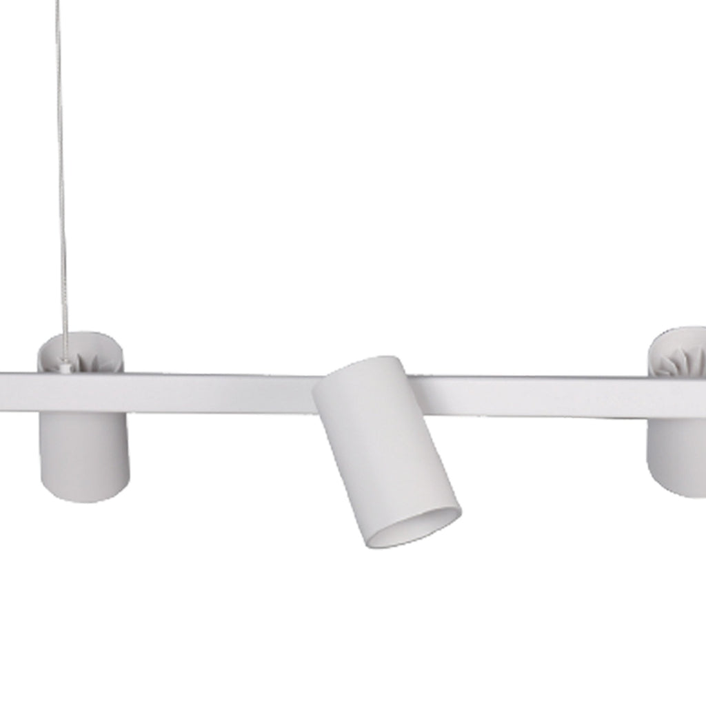 M8297 Sal 6 Light Linear Pendant Spotlight Matt White