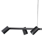 M8298 Sal 6 Light Linear Pendant Spotlight Matt Black