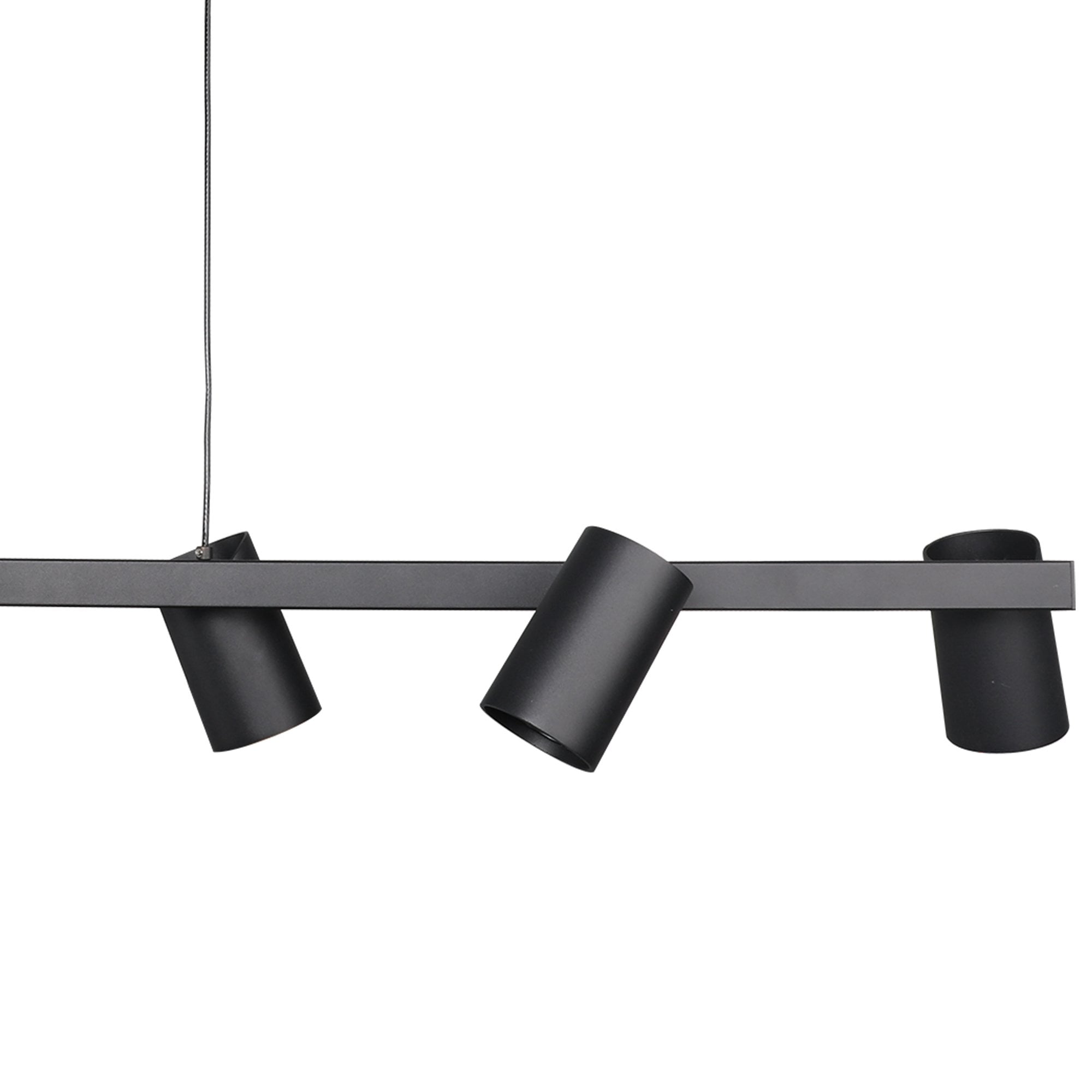 M8298 Sal 6 Light Linear Pendant Spotlight Matt Black