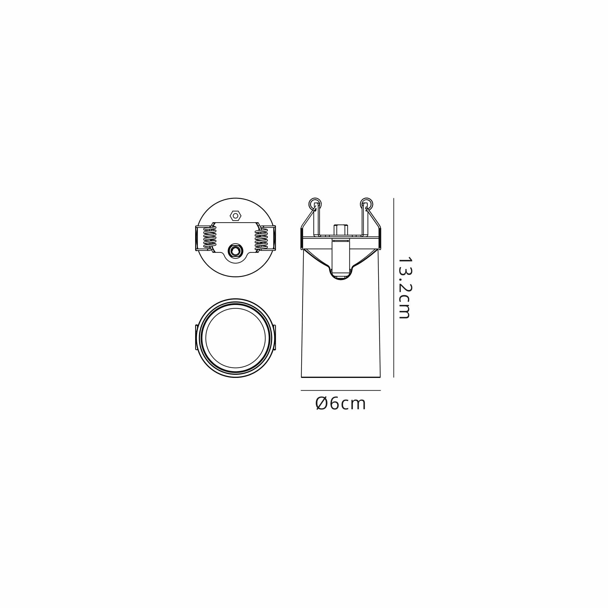 M8296 Sal 1 Light Recessed Spotlight Matt Black (S)