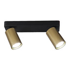 M8489 Sal Linear 2 Light Spotlight Satin Gold/Matt Black