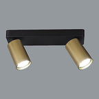 M8489 Sal Linear 2 Light Spotlight Satin Gold/Matt Black
