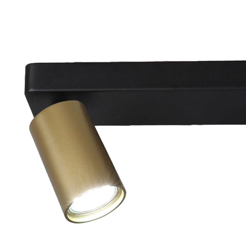 M8489 Sal Linear 2 Light Spotlight Satin Gold/Matt Black