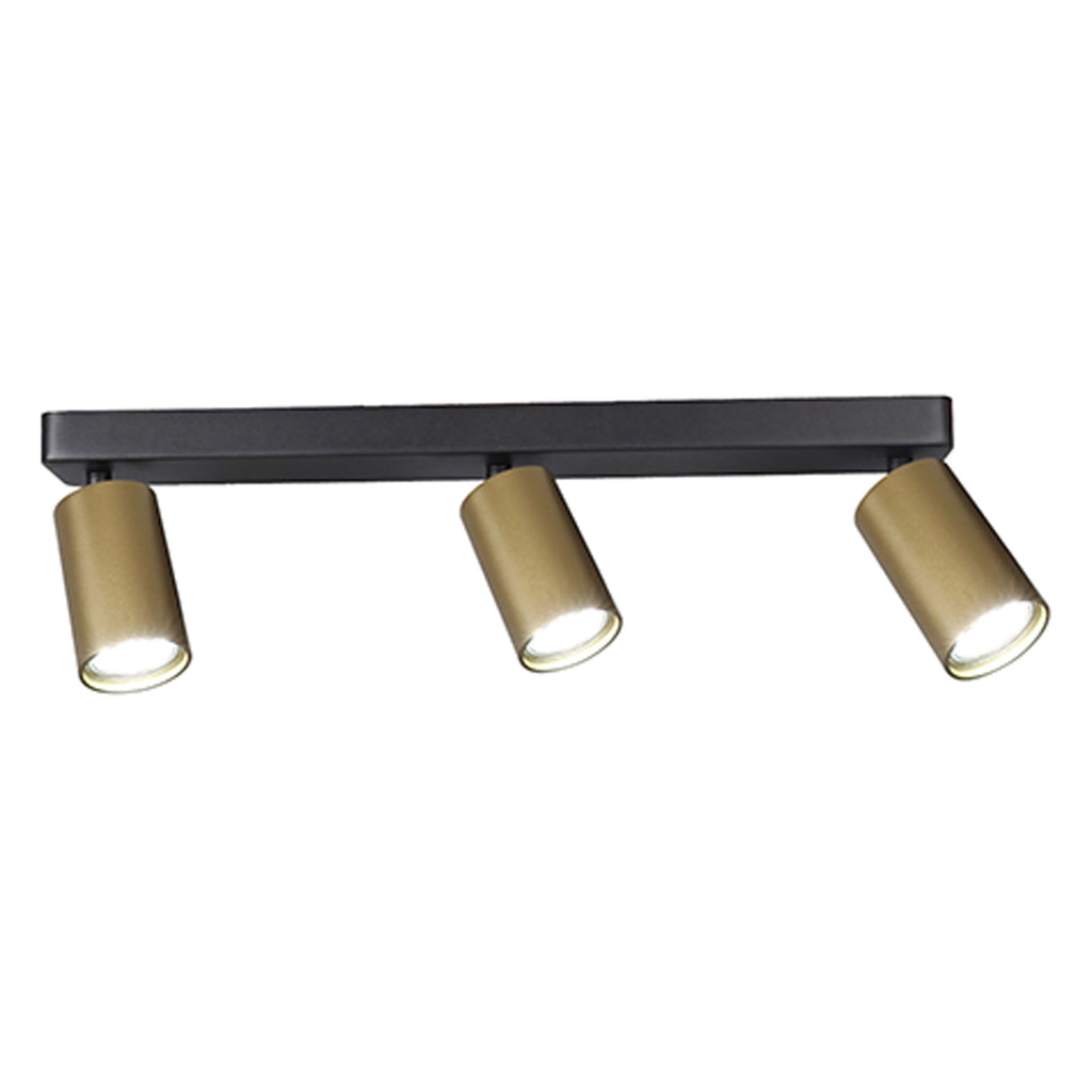 M8488 Sal Linear 3 Light Spotlight Satin Gold/Matt Black