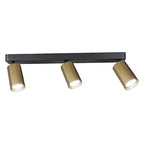 M8488 Sal Linear 3 Light Spotlight Satin Gold/Matt Black