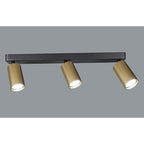 M8488 Sal Linear 3 Light Spotlight Satin Gold/Matt Black