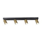 M8487 Sal Linear 4 Light Spotlight Satin Gold/Matt Black