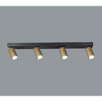M8487 Sal Linear 4 Light Spotlight Satin Gold/Matt Black