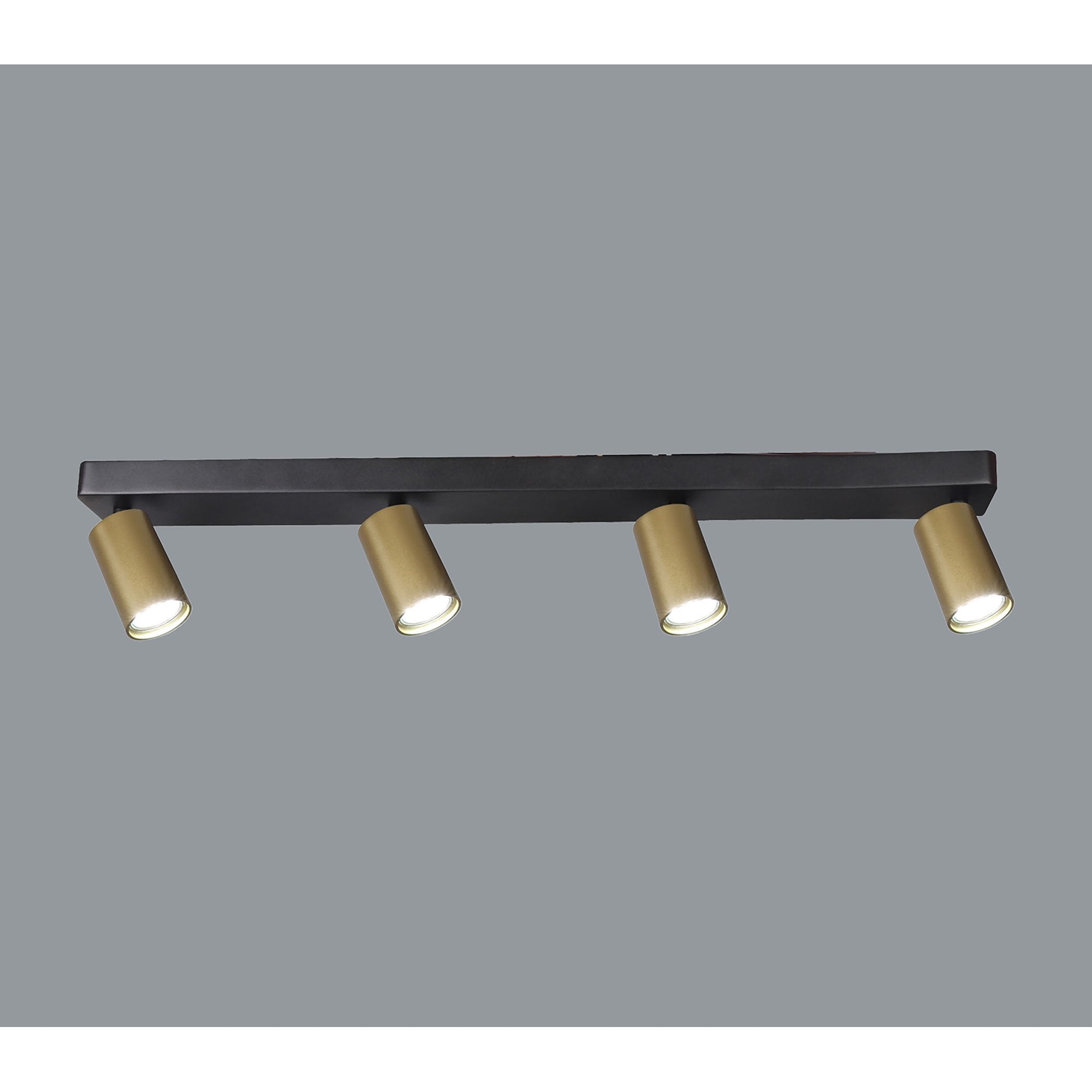 M8487 Sal Linear 4 Light Spotlight Satin Gold/Matt Black