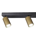 M8487 Sal Linear 4 Light Spotlight Satin Gold/Matt Black