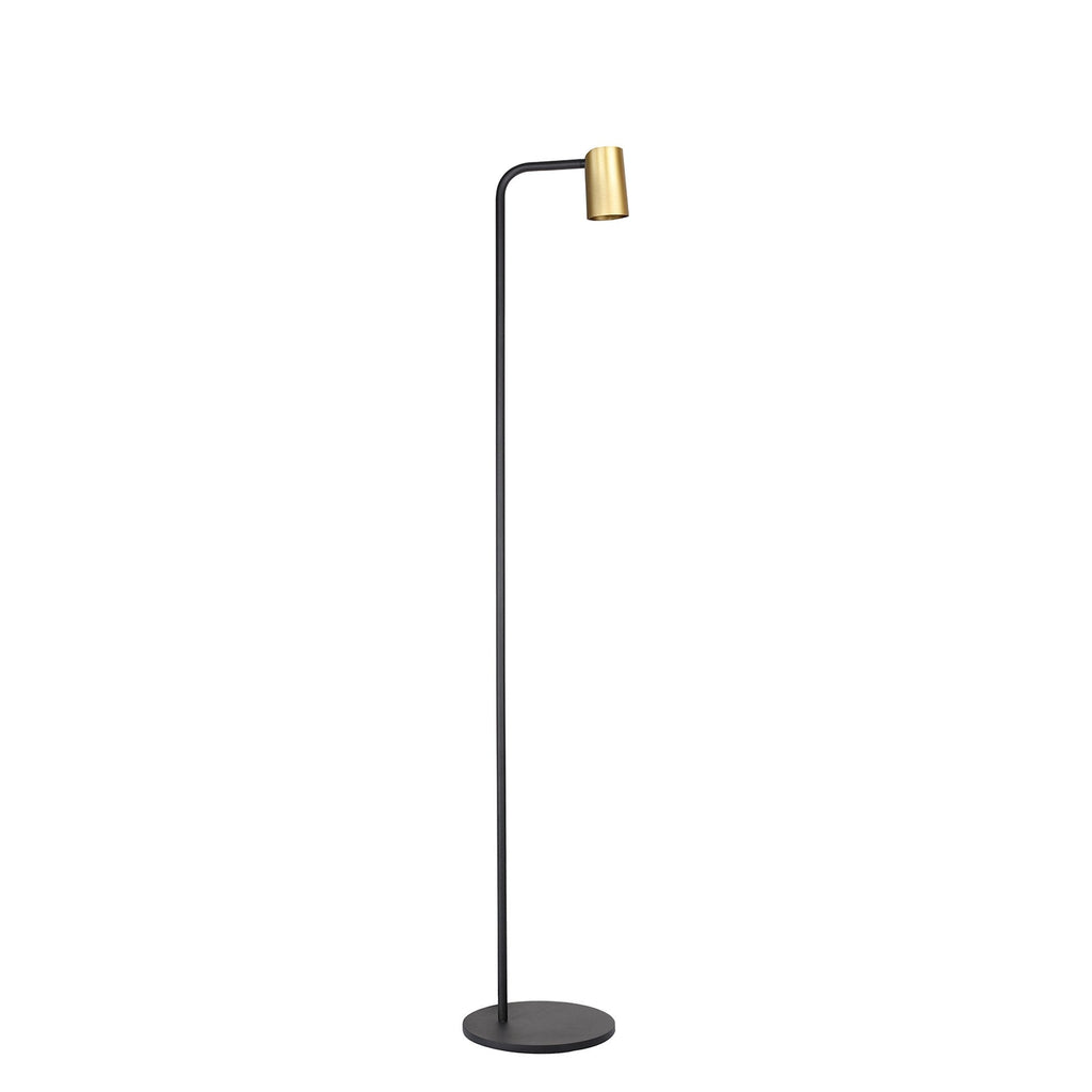 M8493 Sal Floor Lamp 1 Light Satin Gold/Matt Black