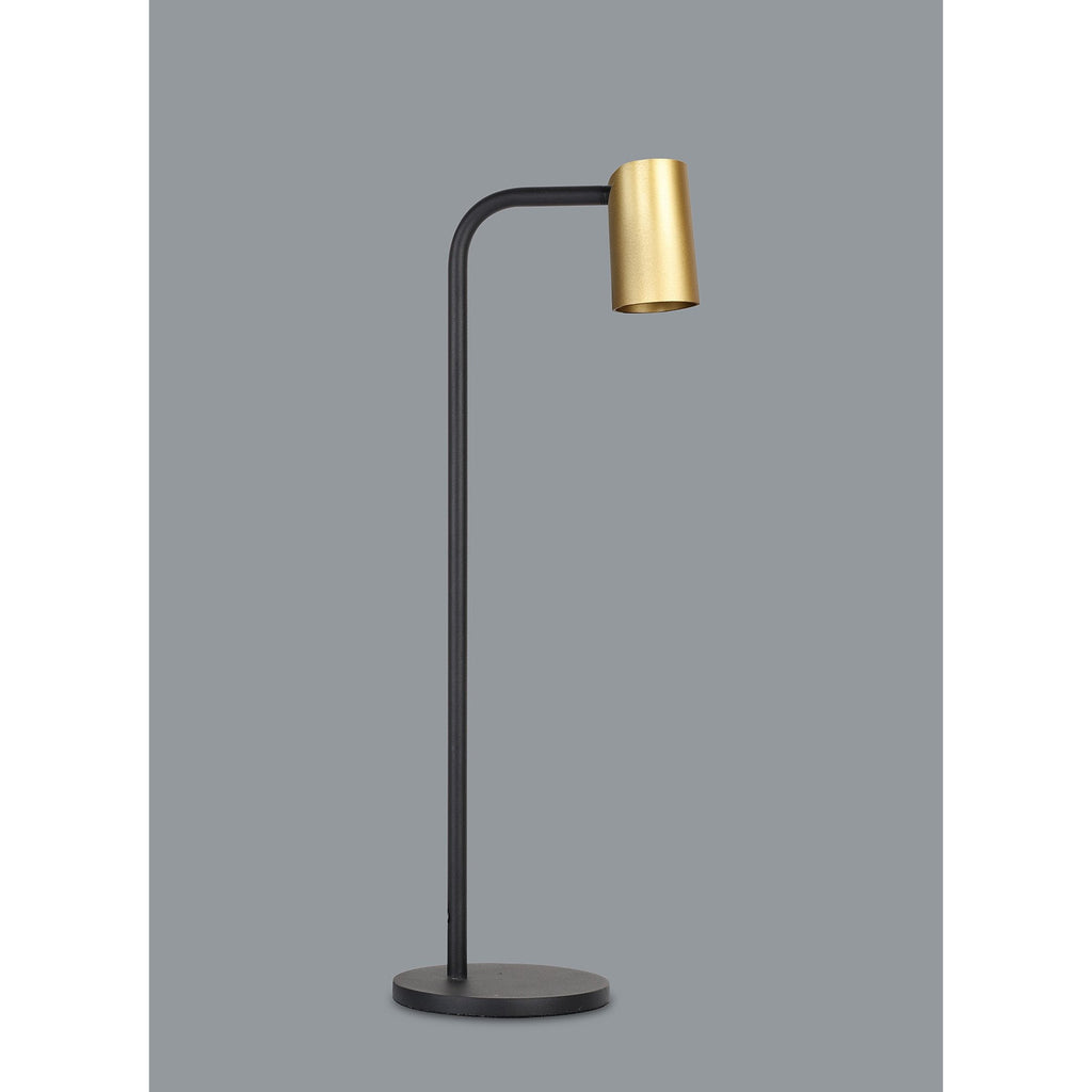 M8492 Sal Tall Table Lamp With Inline Switch 1 Light Satin Gold/Matt Black