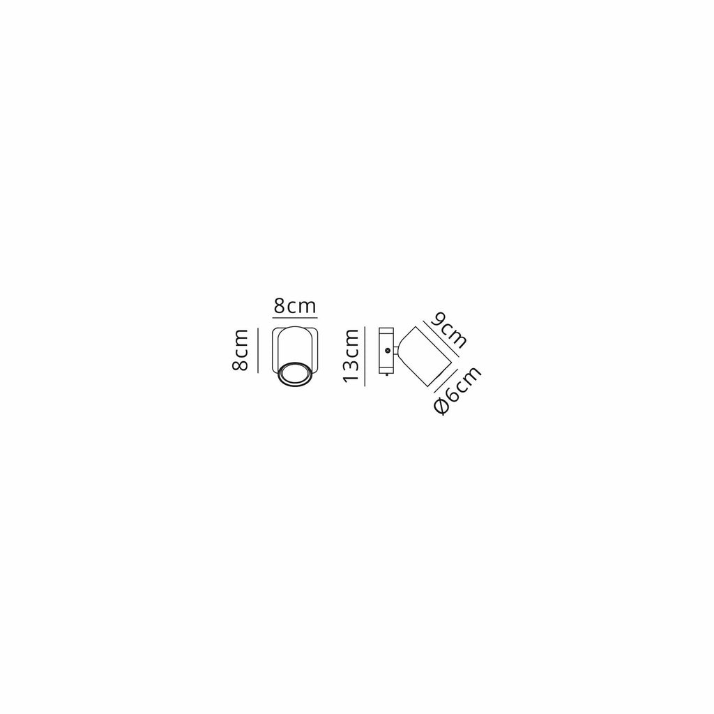 M8490 Sal 1 Light Wall Light Satin Gold/Matt Black