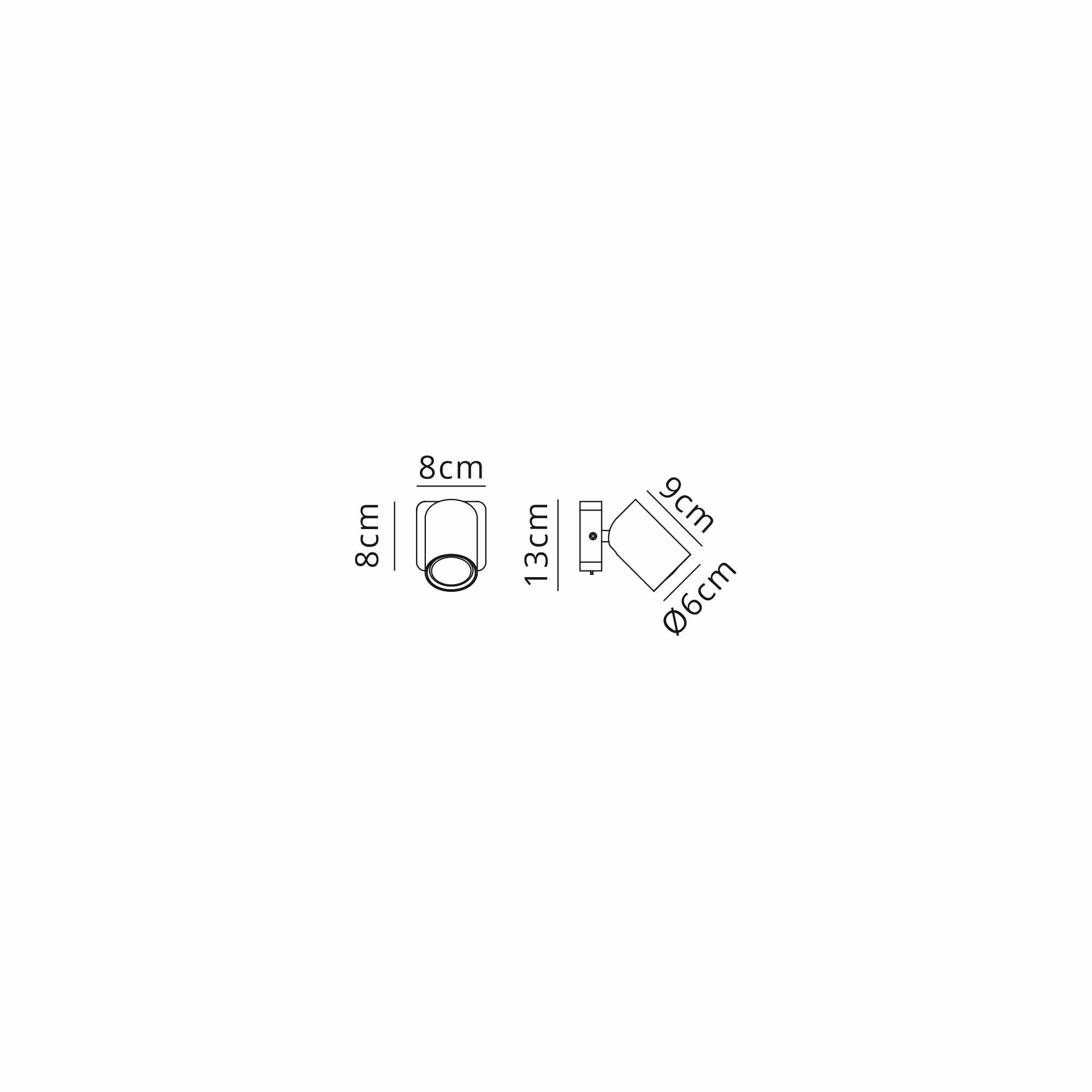 M8490 Sal 1 Light Wall Light Satin Gold/Matt Black