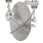 M6304 Sophie Wall Light Silver With White Shades