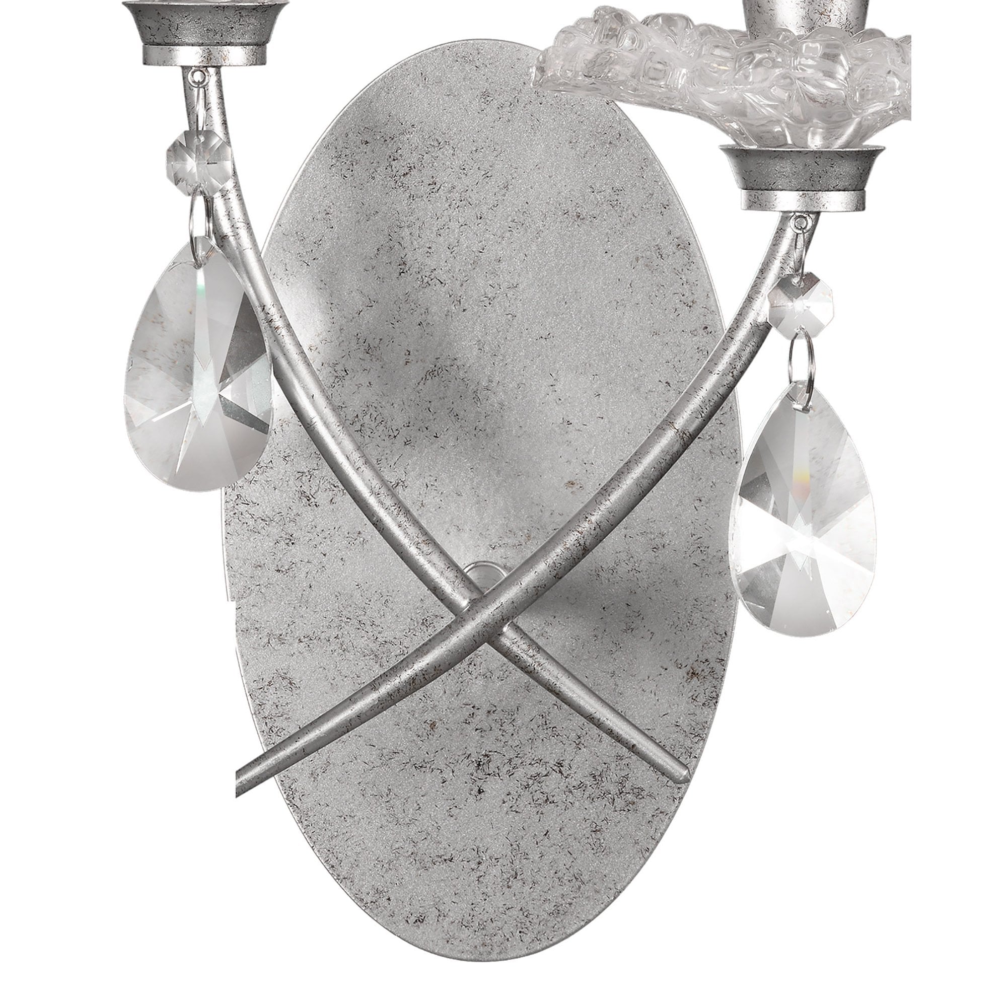 M6304 Sophie Wall Light Silver With White Shades