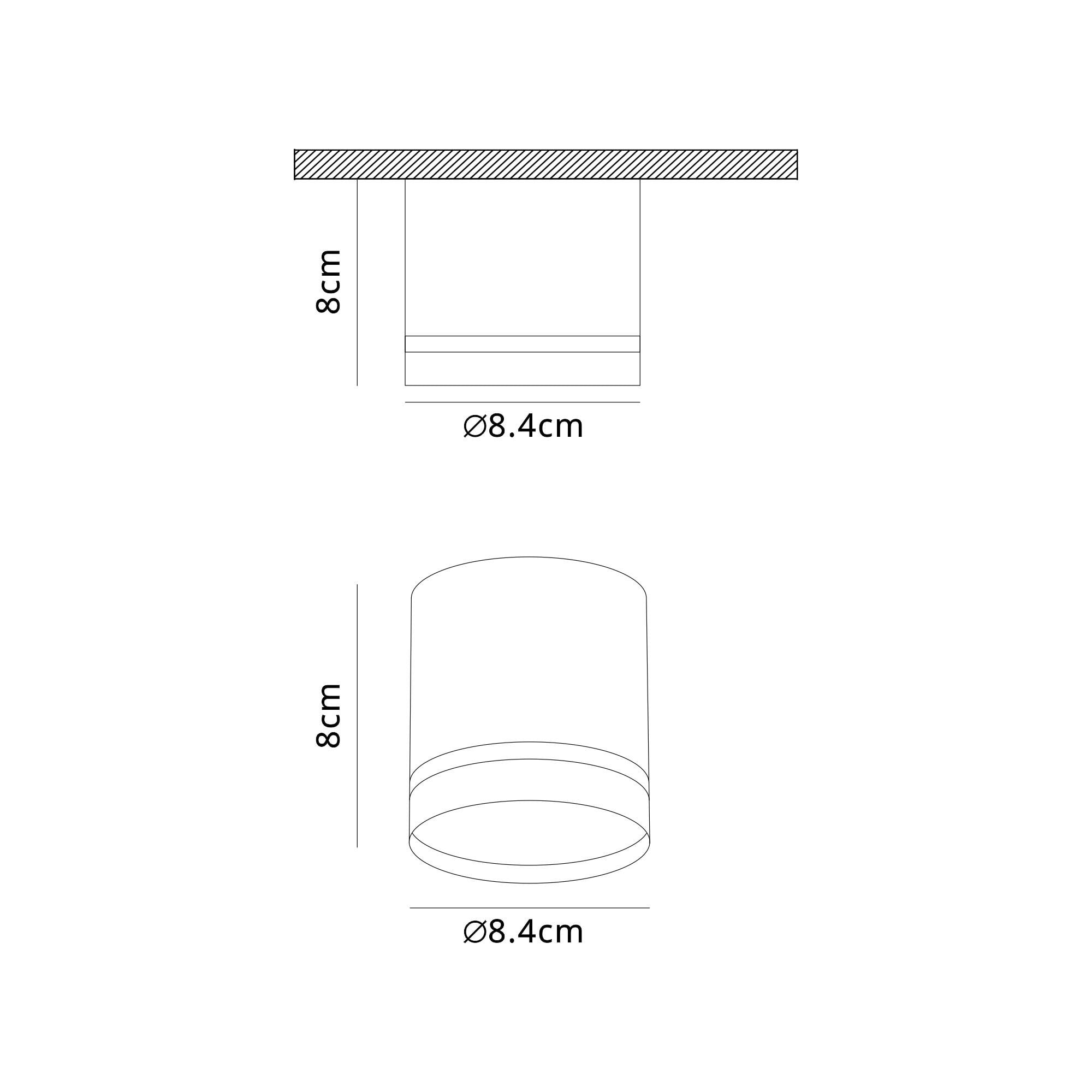 M8658 Split Spotlight Round White