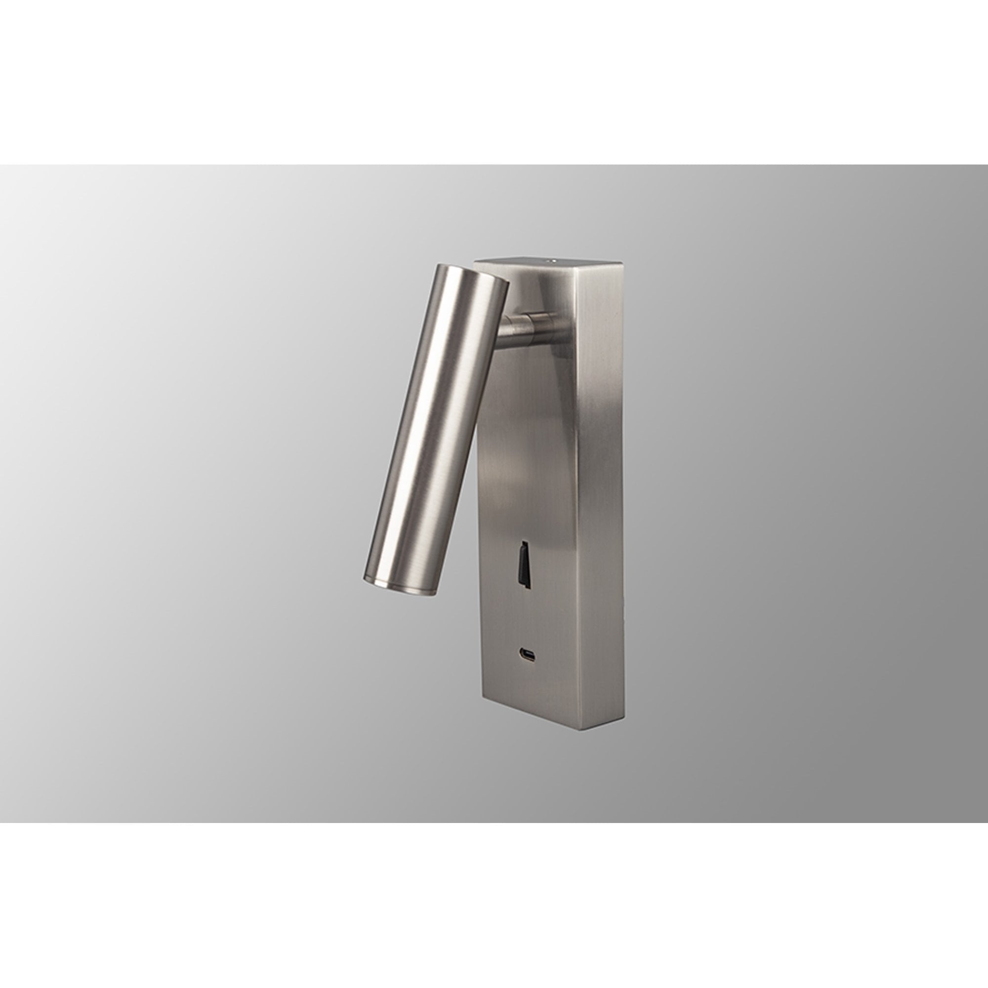 M8500 Tarifa II LED Wall/Reading Light Adjustable With USB-C Socket Satin Nickel