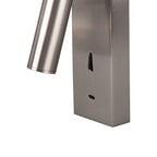 M8500 Tarifa II LED Wall/Reading Light Adjustable With USB-C Socket Satin Nickel