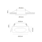 M8657 Tavira Outdoor Recessed Spotlight 8.5cm Square Black