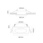 M8656 Tavira Outdoor Recessed Spotlight 8.5cm Square White