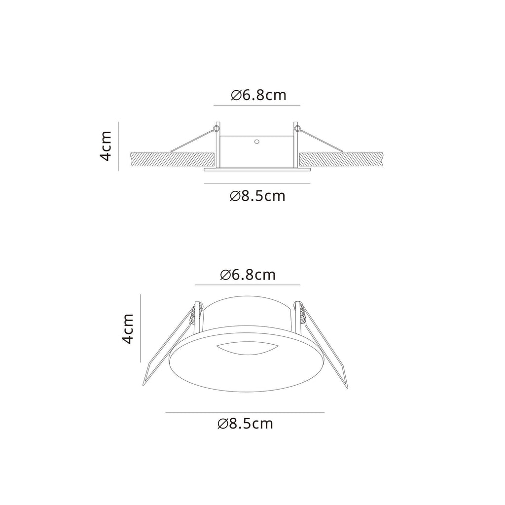 M8655 Tavira Outdoor Recessed Spotlight 8.5cm Round Black