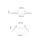 M8655 Tavira Outdoor Recessed Spotlight 8.5cm Round Black