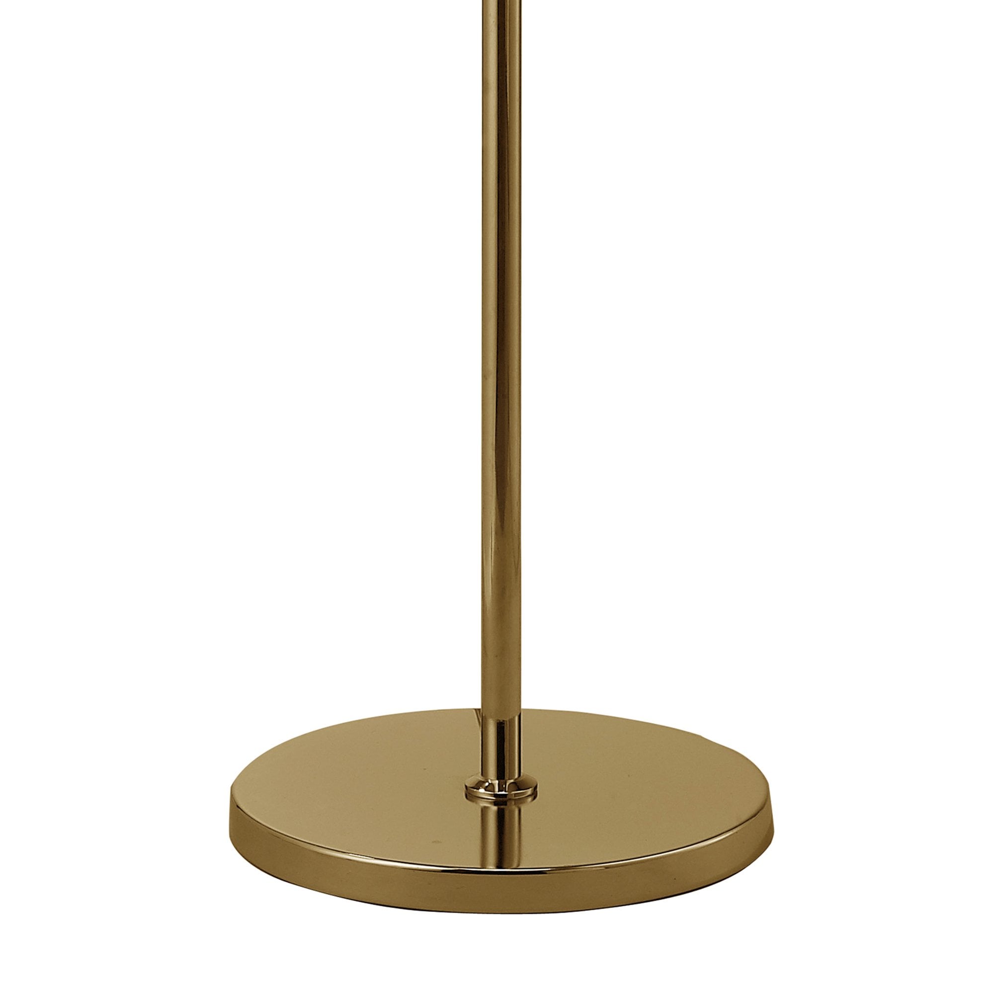 M3869FG Tiffany Floor Lamp French Gold With Cream Shade & Clear Crystal