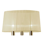 M3869FG Tiffany Floor Lamp French Gold With Cream Shade & Clear Crystal
