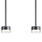 M7882 Tonic 3 Light Linear Pendant Chrome/Black/Clear Glass