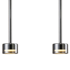 M7883 Tonic 3 Light Linear Pendant Chrome/Black/Chrome Glass